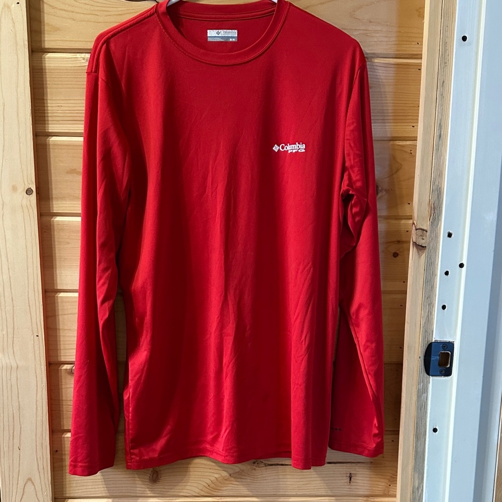 Columbia Men's Bold Red Long Sleeve Shirt